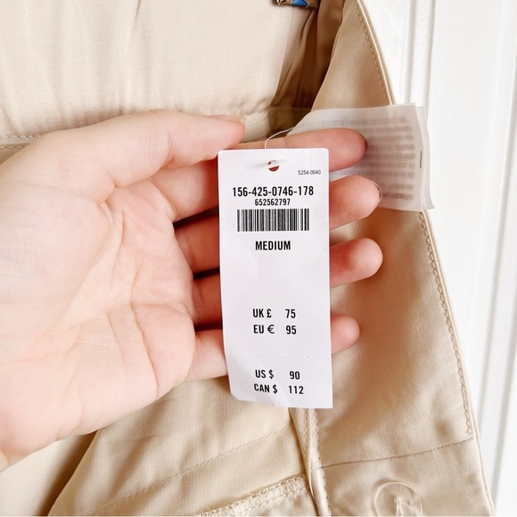 SOLD Abercrombie • Satin Tailored Wide Leg Pant trouser silky flat front Cream - Picture 6 of 15